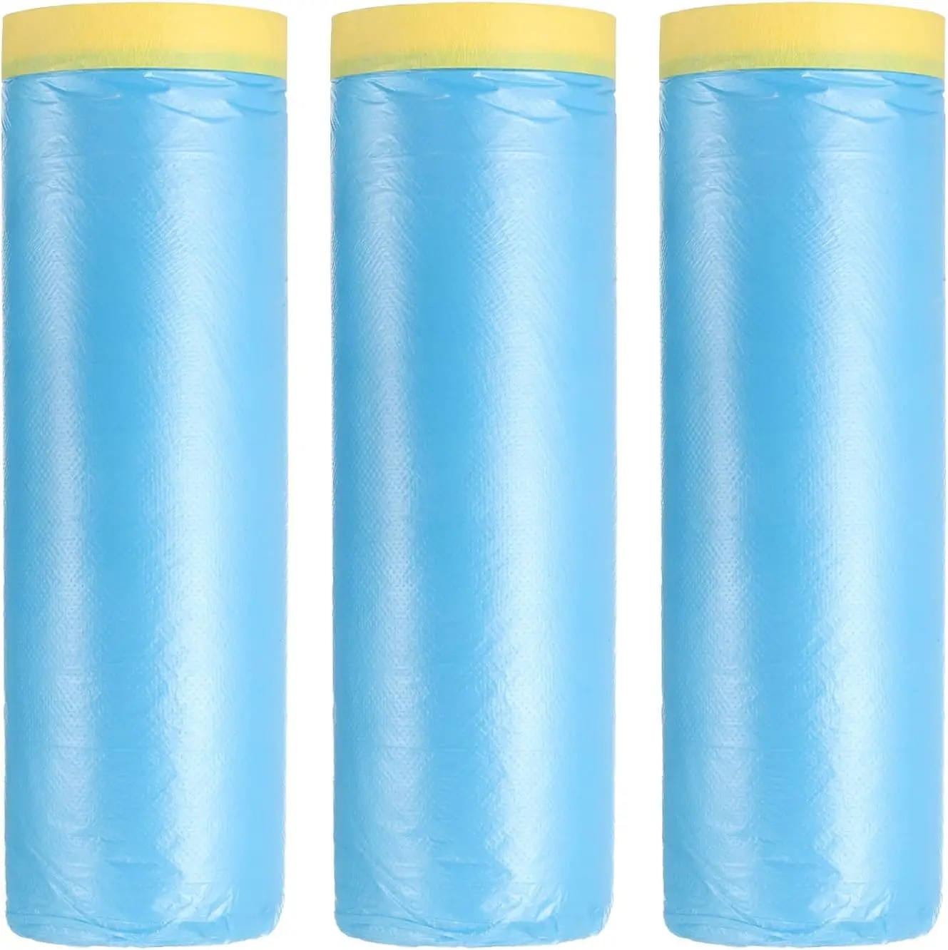 

Tape and Drape Pre-Taped Masking Film Self-Adhesive Painting Drop Film Plastic Painters Tape for Decorating,Cars Painting