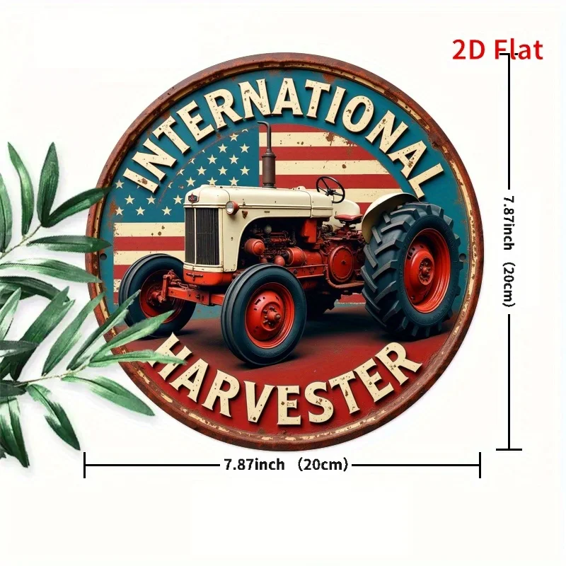 2D Flat, Vintage-Style 19.81x19.81 cm Metal Sign - 