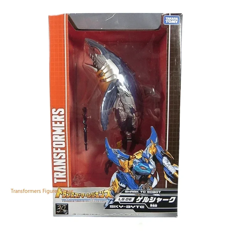 In Stock Takara Tomy Transformers Japanese Version Series LG-06 Glue Shark Figure Model Anime Action Deformation Robot Car Gifts