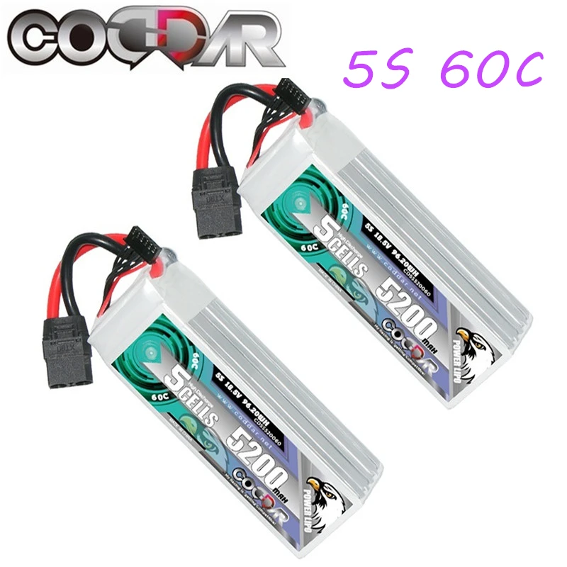 CODDAR 5S 18.5V 60C 5200mAh Rechargeable Battery For FPV Drone RC Quadcopter Helicopter Airplane Hobby Boat RC 5S LiPo Battery