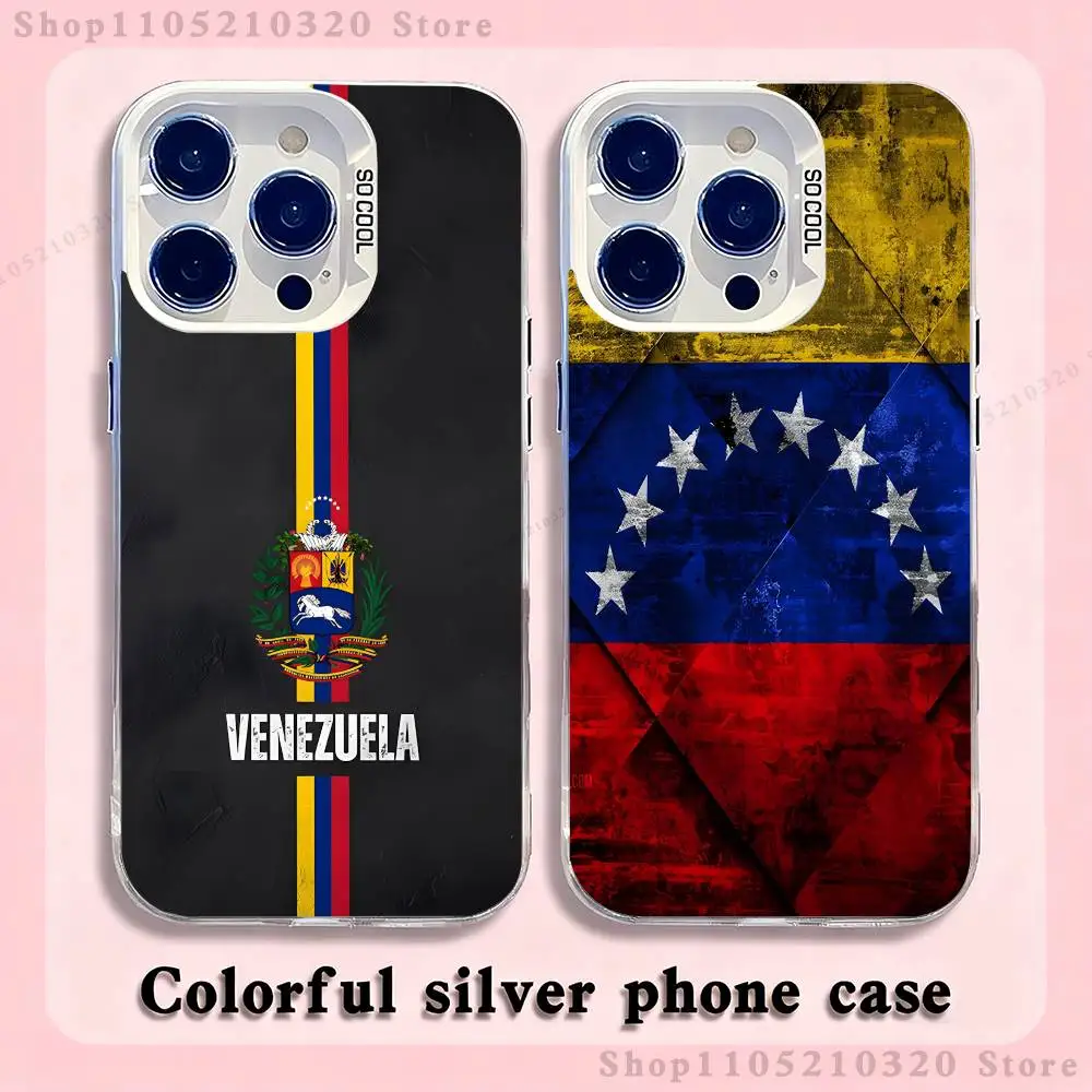 

Venezuelan flag map Phone Case For iPhone 17,16,15,14,13,12,11,Pro,Max,Plus,Mini,XS,SE Anti Fall White Matte Hard Bumper