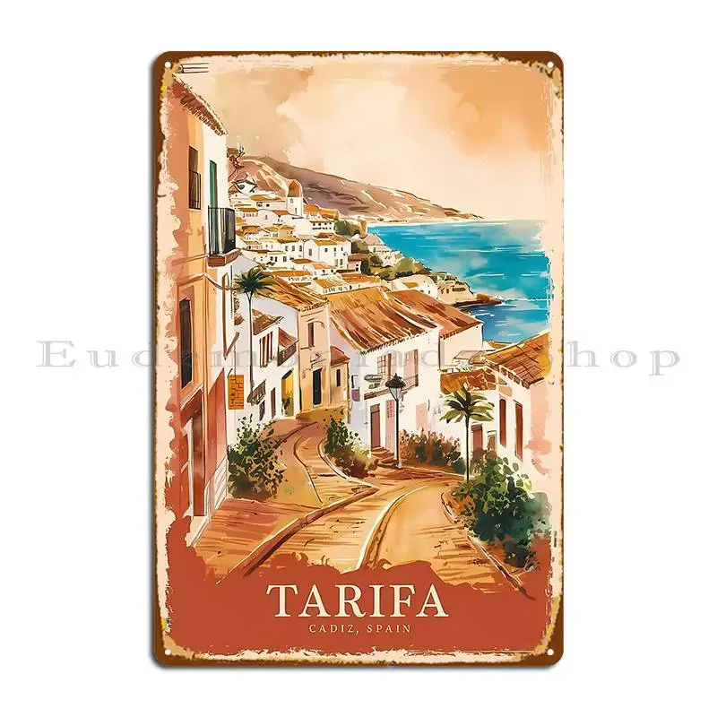 Tarifa Beaches Windsurfing And Andalusian Charm Metal Plaque Poster Rusty Party Funny Customize Cinema Tin Sign Poster