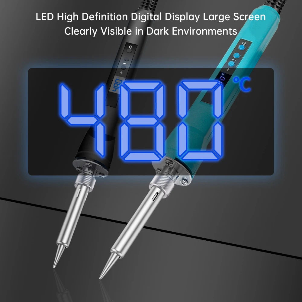 90 واط شاشة الكريستال السائل الرقمية سبيكة لحام AC220V قابل للتعديل درجة الحرارة 180-480 مئوية أدوات لحام سخان من السيراميك أطراف لحام #3