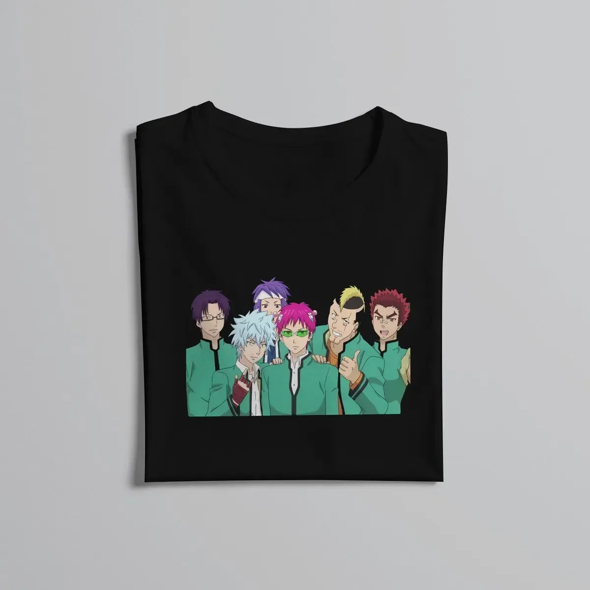 Friend Group Anime The functional Life Of Saiki K maglietta da uomo in fibra alternativa o-collo TShirt Harajuku