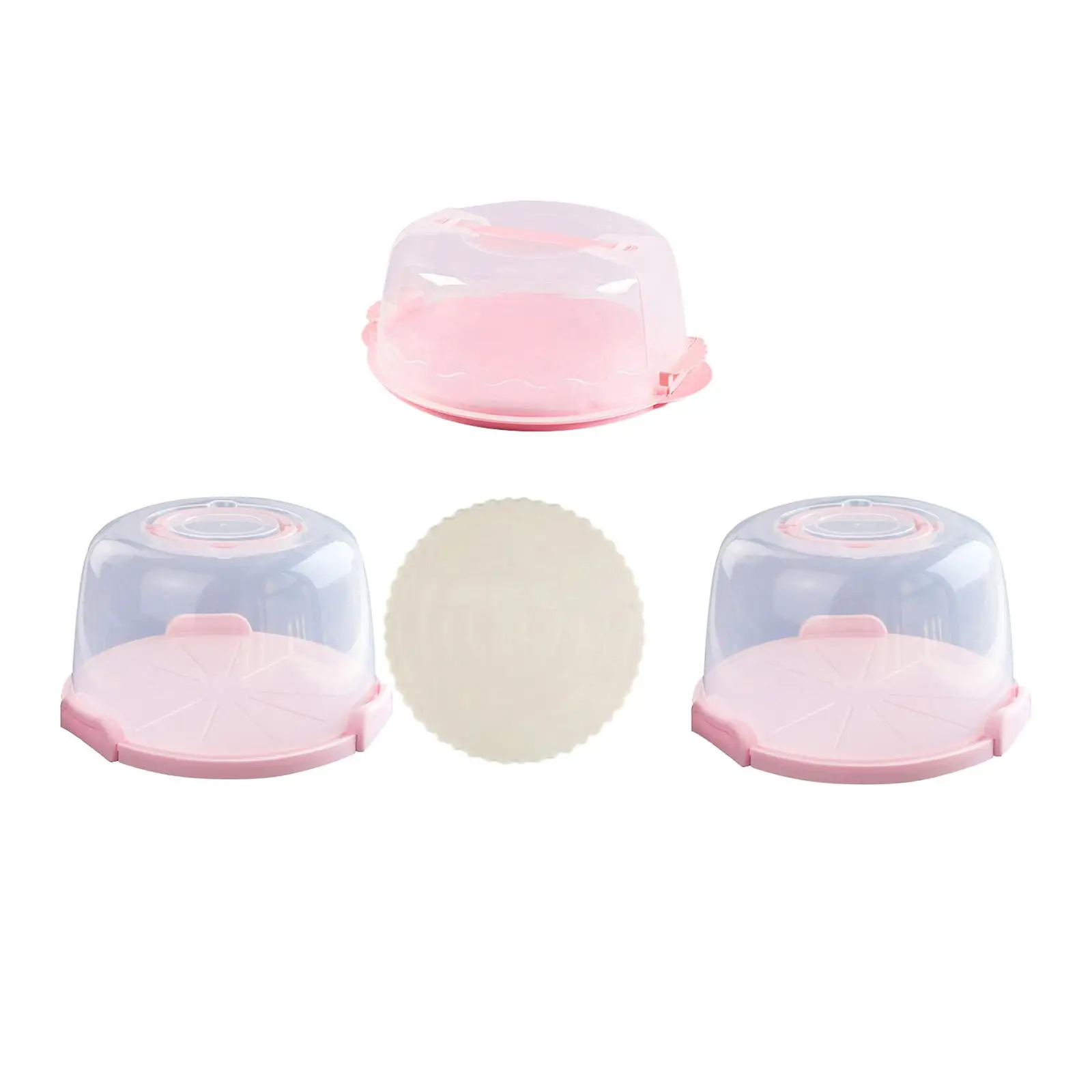 

Cake Carrier with Lid Muffin Tart Cookie Dessert Keeper for Dishes Picnic