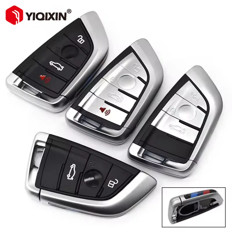 Remote Smart Car Key Case Shell 3/4 Button For BMW F FEM CAS4 CAS4+ 1 2 3 5 7 Series X1 X5 X6 X6M F15 F16 2011-2017 Insert Blade