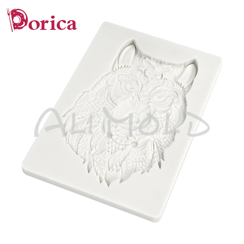 Wolf Head Design Silicone Mold Fondant Chocolate Cake Decor Mould Bakeware DIY Resin Clay Making Model Home Decorating Tools