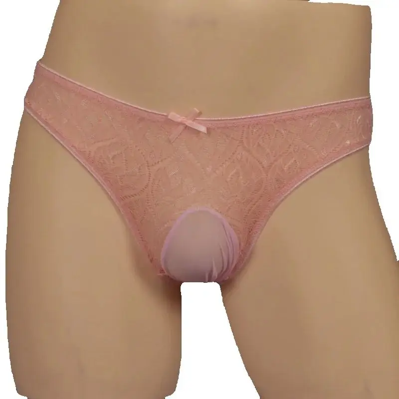 

Mens G String Thong Lace Transparent Underwear Summer Cool Breathable Hollow Panties Mesh Sissy Lingerie Pouch Briefs T-Back