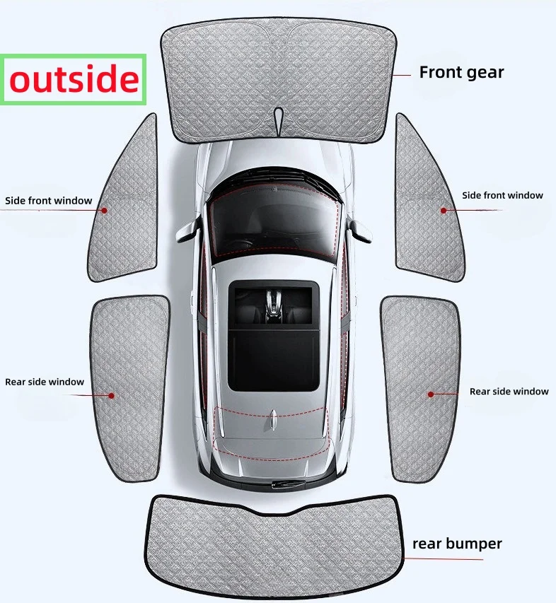 Upgrade Privacy Sunshade for Tesla Model 3 Y S X 3+Highland 2024Front Side Window Sun Visor Shade UV Protector Blind Shading