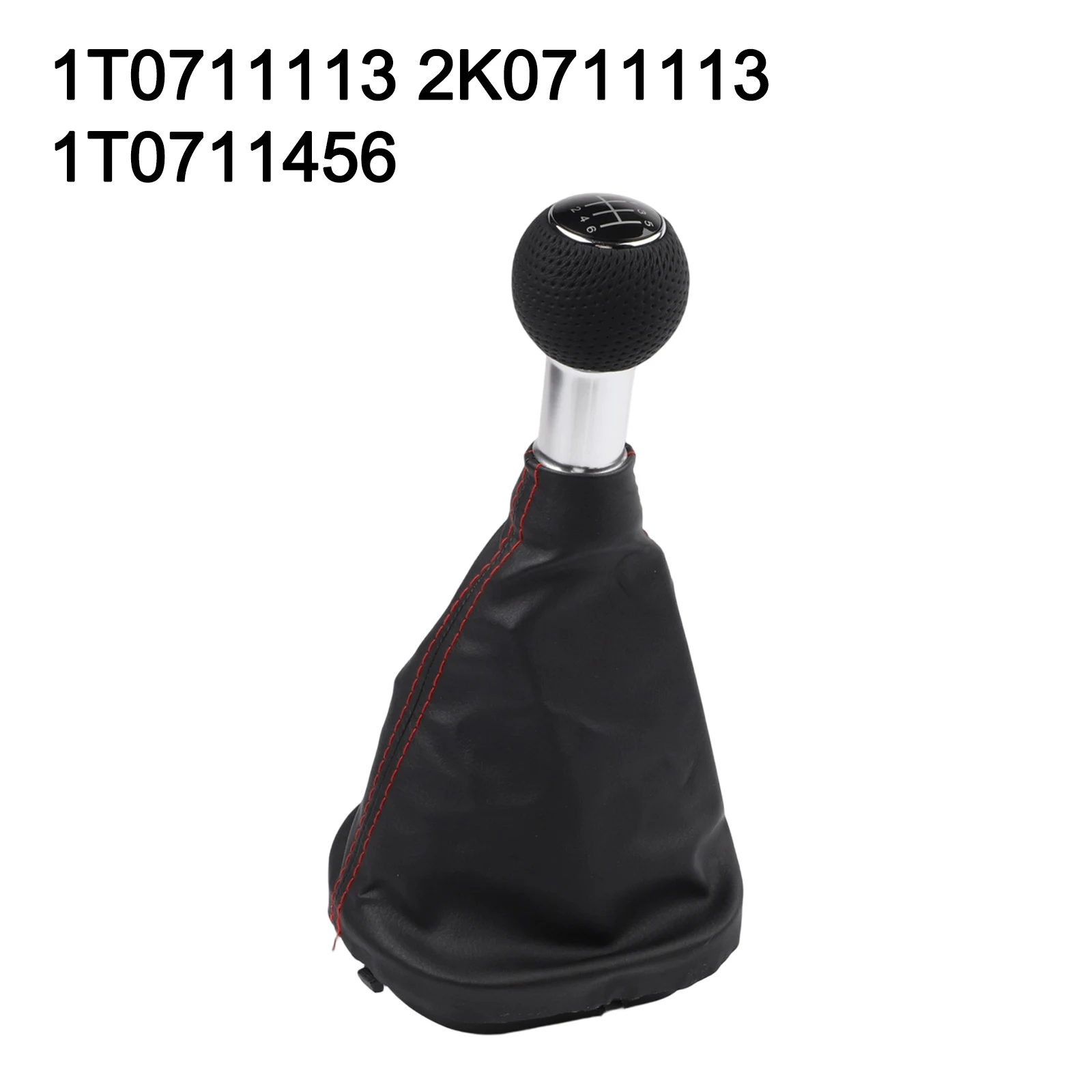 /6 /Gear /Knob Black Red Stitching For Touran 1T3 2010-2015 1T0711113 2K0711113 Car Interior Shifts Lever Handle Accessories