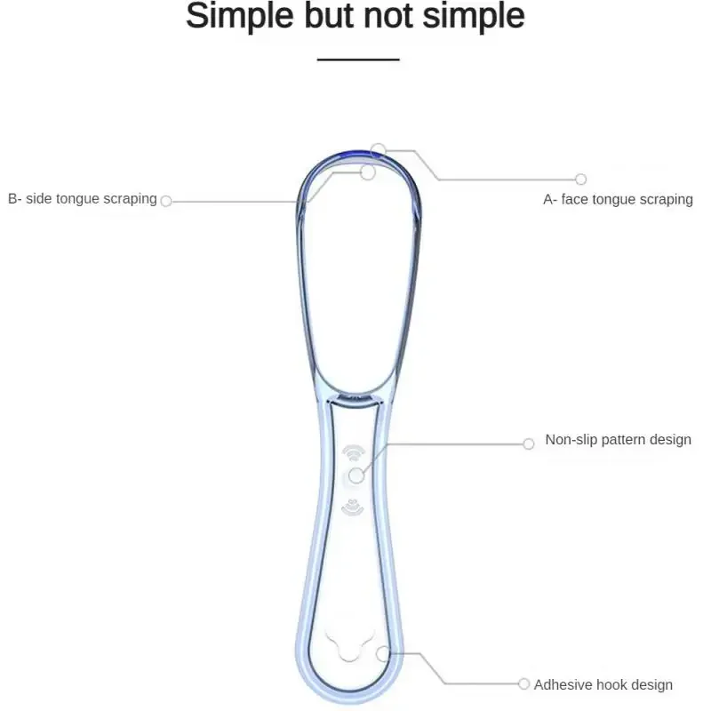 Pengeruk lidah untuk dewasa, alat pembersih lidah bisa digunakan kembali, pengikis mulut plastik Food Grade, peralatan perawatan kebersihan mulut dapat dicuci