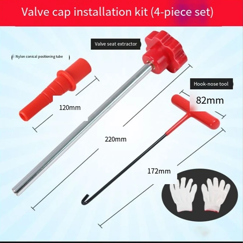 A23T Automotive Valve Repair Tool Set - T Hook & Tapered Tube for Quick Tire Valve Replacement on Cars Trucks