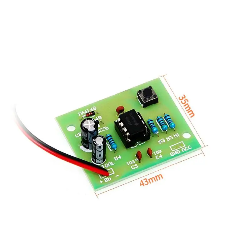 Professional NE555 Doorbell DIY Kit - Dual Tone Ding Dong Sound PCB Soldering Practice With Complete Electronic Components