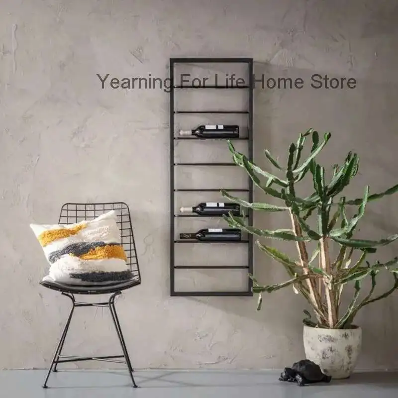 

Antique Design Wine Cabinet Display Simple Minimalist Rustic Kitchen Wine Cabinet Bakers Wall Aesthetic Metal Vinoteca Furniture