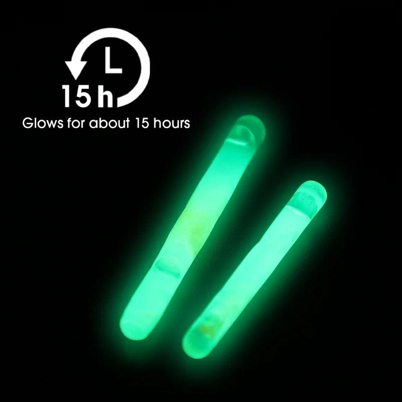 50/100PCS 2.2-4.5mm Night Fishing Float Rod Lights Dark Glow Stick Night Fishing Gadgets Fluorescent Lightstick Floating Lamp