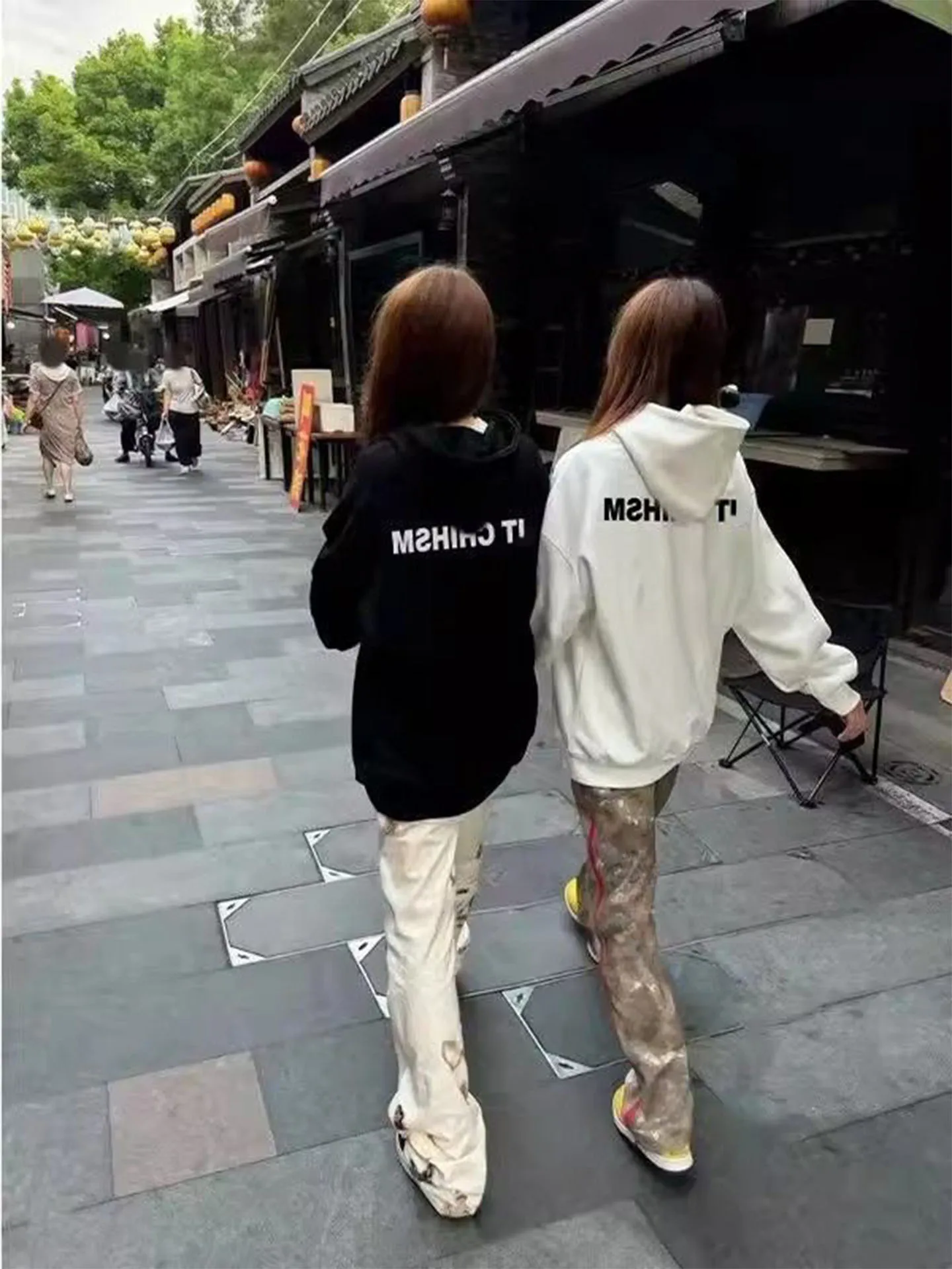 Felpa con cappuccio American Sle Loose Fit da donna Bla Spring Nuovo design Sensation Lazy Sle Jaet Top Small ence Trend