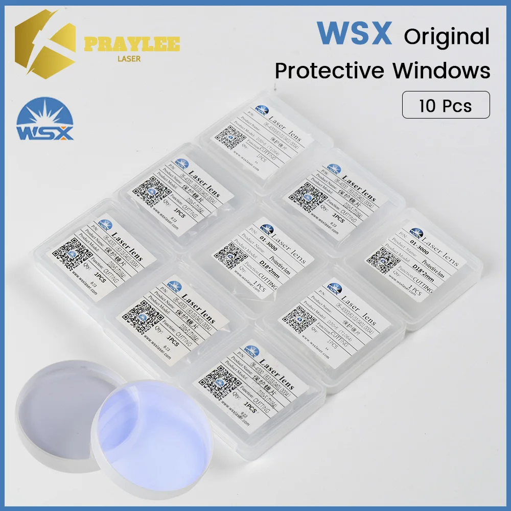 Preylee 10Pcs Original WSX Protection Lens 18*2 20*2 22.25*4 37*7 Optical Protective Windows for ND18 MN15 NC12 NC30 NC60