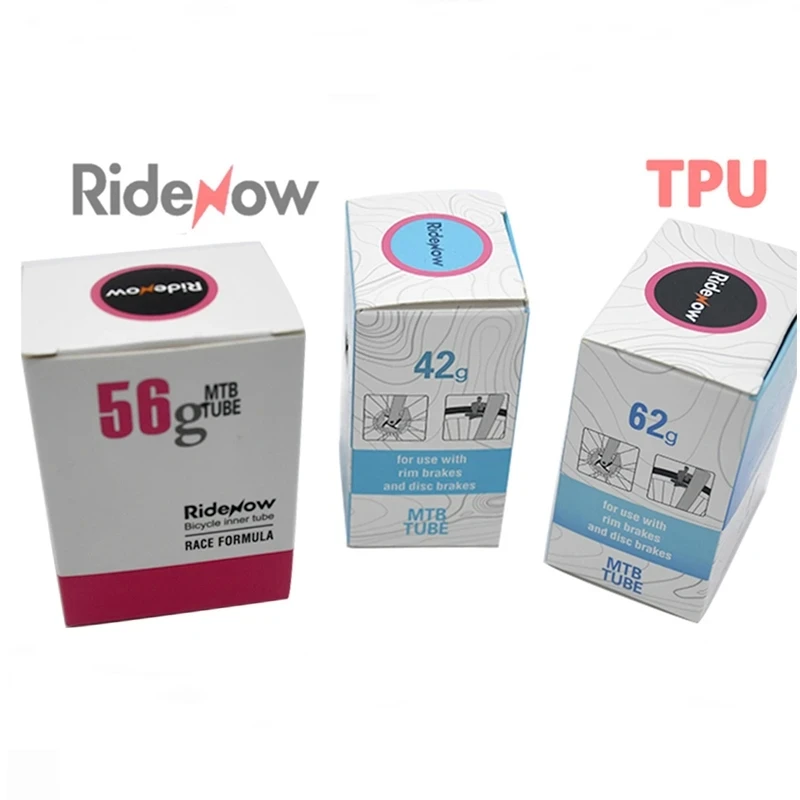 RideNow TPU MTB Bike Inner Tube 26 27.5x1.5 1.75 1.9/ 29x2.1 2.2 2.3 2.4 Inch French Valve 45MM Mountain Bicycle Tube Tire 29er