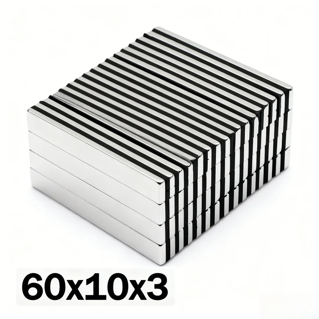 60x10x3mm Super Strong Magnet N35 Block Magnetic NdFeB Neodymium Magnet Powerful Disc imanes Refrigerator Magnets