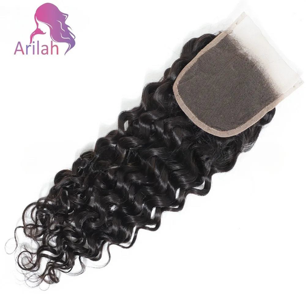 

Человеческие волосы с волной воды, 4x4, кружевная застежка, предварительно выщипанные, плотность 150%, полный конец, натуральный цвет, бразильские девственные волосы, 10-20 дюймов