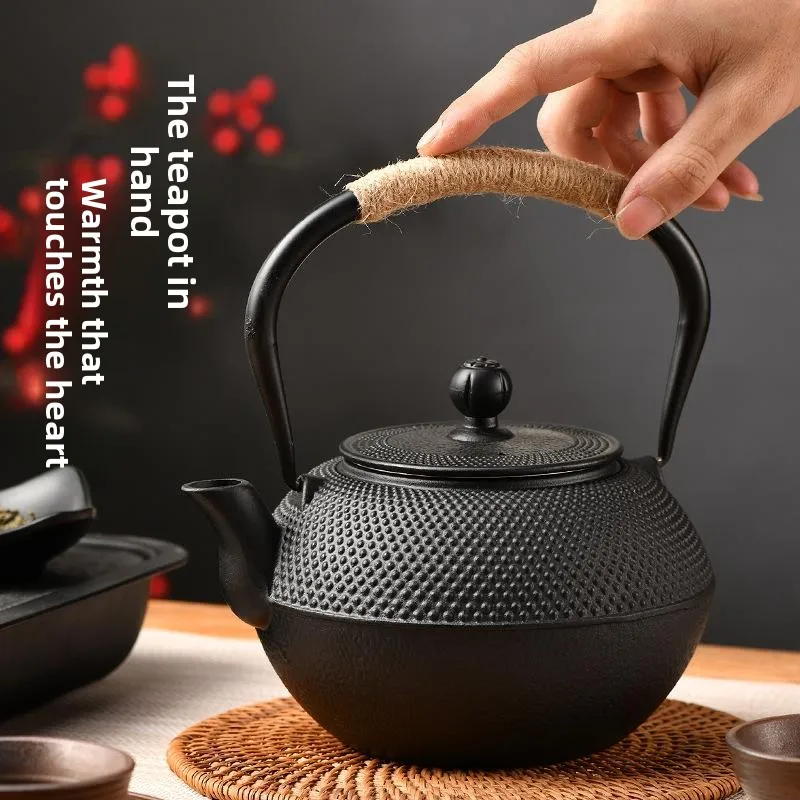 

Nakang Rong Cast Iron Tea Set Small Ding Pot for Home Use Old Sle Tea Brewing Kung Fu Tea Tools Japanese Sle Antique Pot