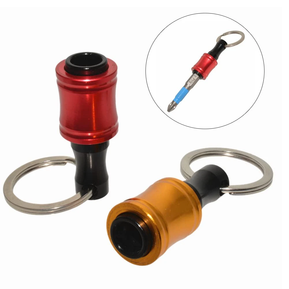 Keychian ดอกสว่านก้านหกเหลี่ยม1/4นิ้ว12ชิ้นแท่งต่อพวงกุญแจอะแดปเตอร์เบ้าปลั๊กที่ใส่ข้อต่อไขควง