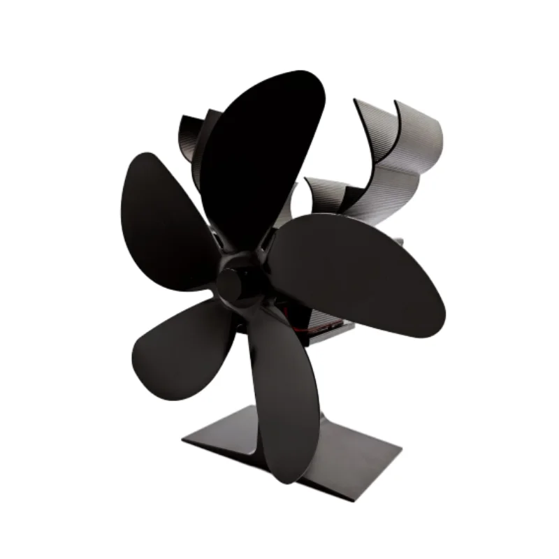 暖炉用5枚羽根熱動式ストーブファン、薪ストーブ、氷上釣り、屋外ヒーター、家庭用暖炉ファン-電動工具