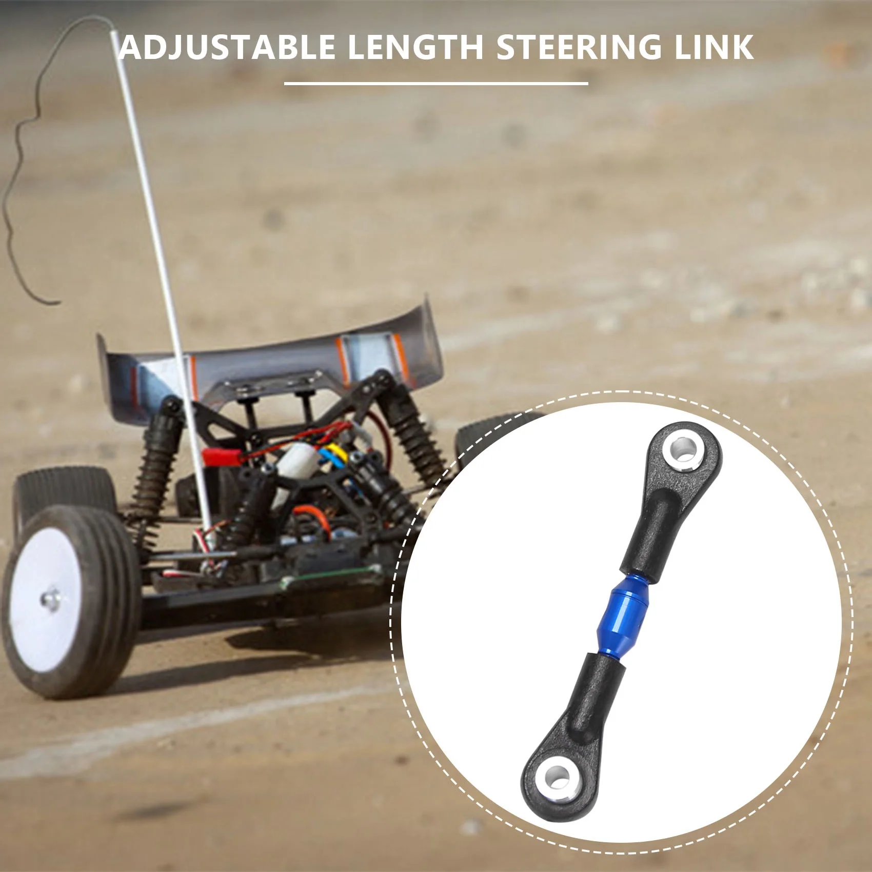 3Pcs Metal Steering Tie Rod Link Rod for Tamiya TT02 TT02T 1/10 RC Car Parts Accessories,Blue