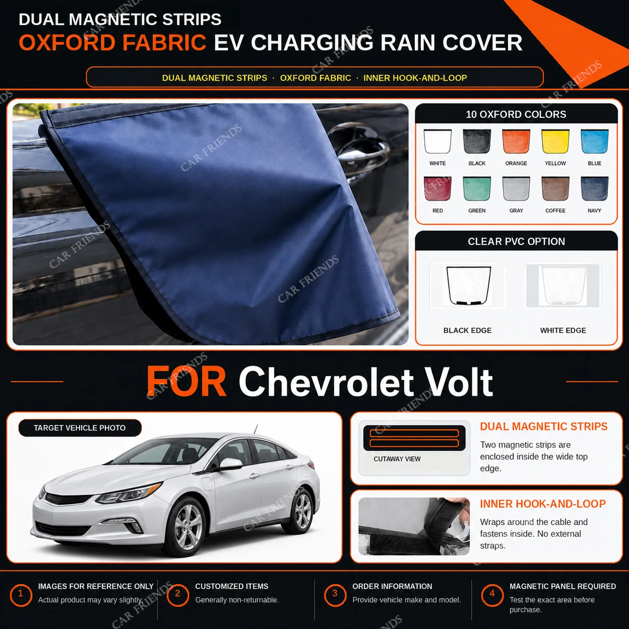 capa-de-protecao-para-porta-de-carregamento-de-veiculos-eletricos-chevrolet-volt-em-tecido-oxford-com-tiras-magneticas-duplas