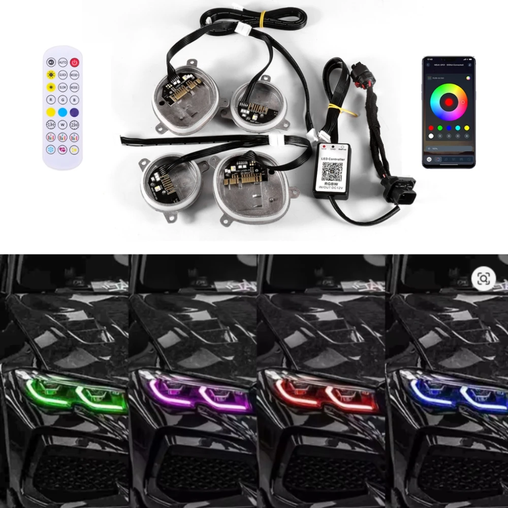 Angel Eyes FÜR BMW G20 G21 G28 3er Serie 2019-2022 Laser DRL RGB Mehrfarbige LED-Platine CSL-Stil Tagfahrlicht