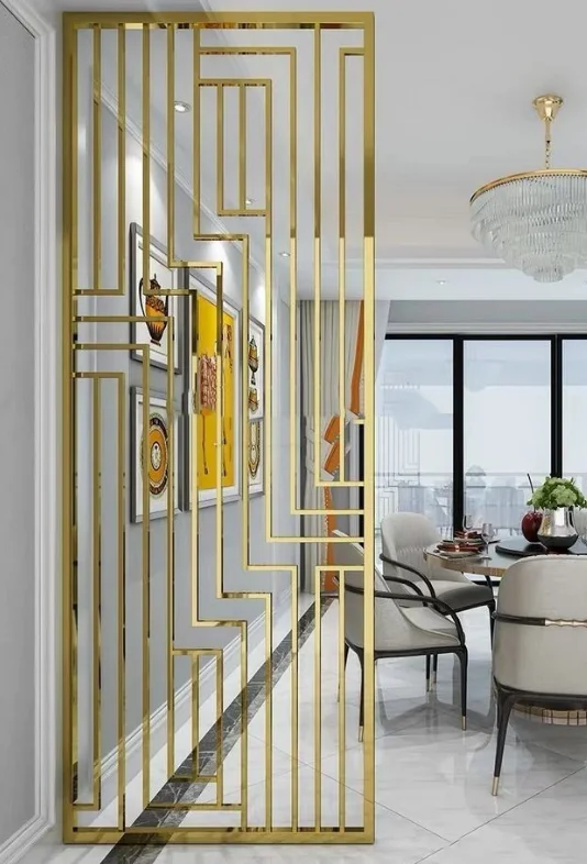 Multi-Functional Stainless Steel Metal Screens - Decorative Fixed Interior Wall Dividers for Luxury Spaces Home Hotel