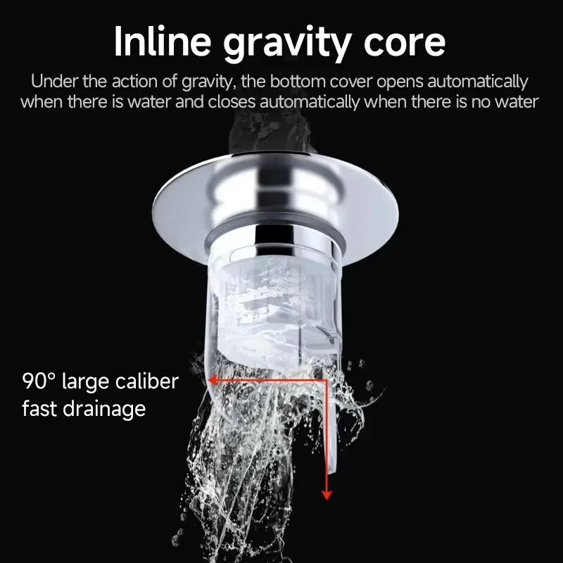 Universal Basin Pop-up Drain Filter Wash Basin Hair Sink Strainer Kitchen Bathtub Stopper Shower Plug Bathroom Tool image 4