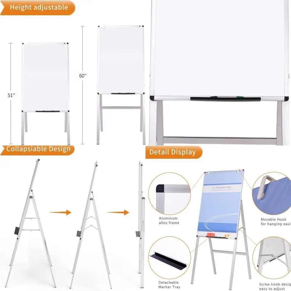 

Adjustable Magnetic Dry Erase Board, 24 x 36, Whiteboard Easel