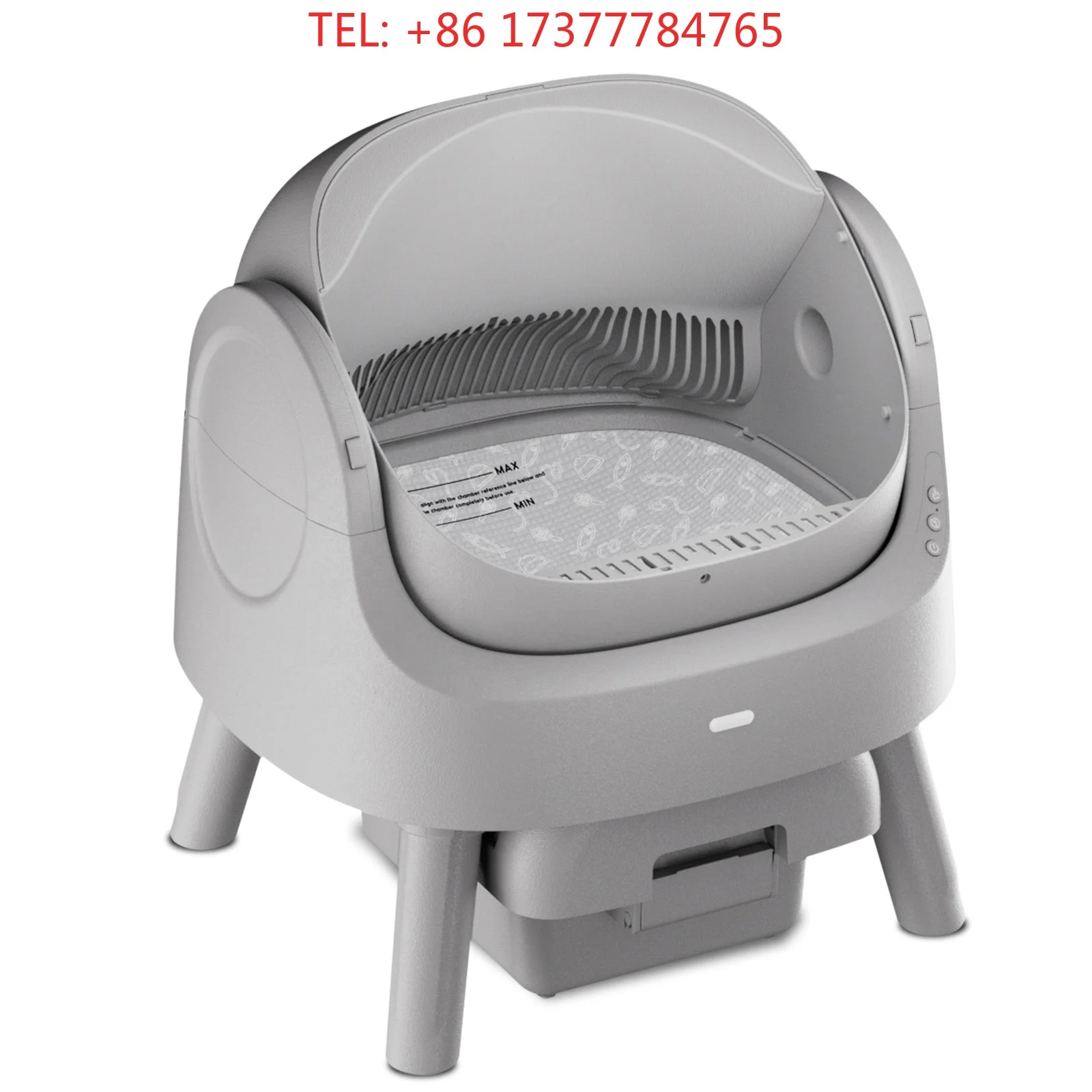 Petpivot New Upgrd Self - Cleaning Automatic Cat Box - Open Top Den For Multiple Large Cats