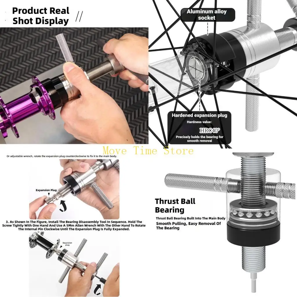 92ME Portables Bicycles Hubs Bearing Removal Device Bike Hubs Tower Base Removal Tool Removal Puller For Convenient Maintenance
