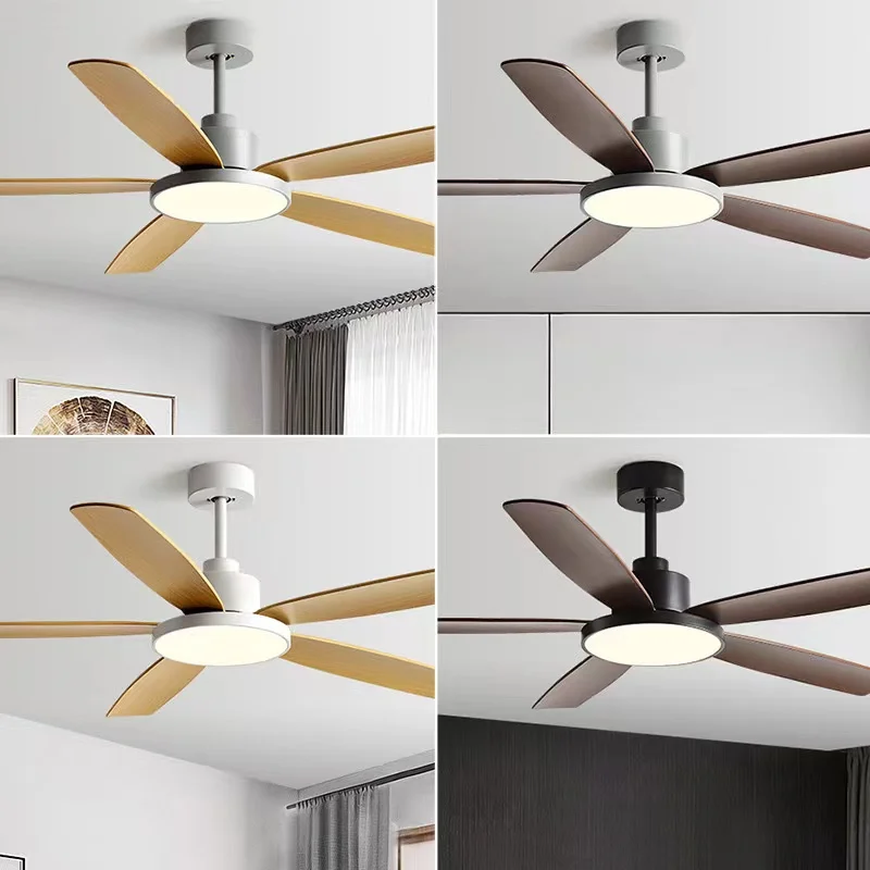 72 inch high wind ceiling fan light remote control restaurant fan light DC motor 5 ABS blades household ceiling fan with light