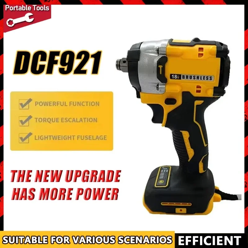 디월트 DCF921 임팩트 렌치 20V 610Nm 최대 해체 토크, 무단계 속도 조절 및 사용자 친화적인 제어판으로 험난 작업에 적합