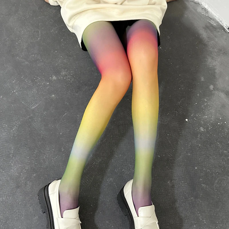 2 Pairs Colorful Shiny Pantyhose Sexy Summer Tights Women's Socks for Christmas Party Decorations High Waist Glitter Stockings