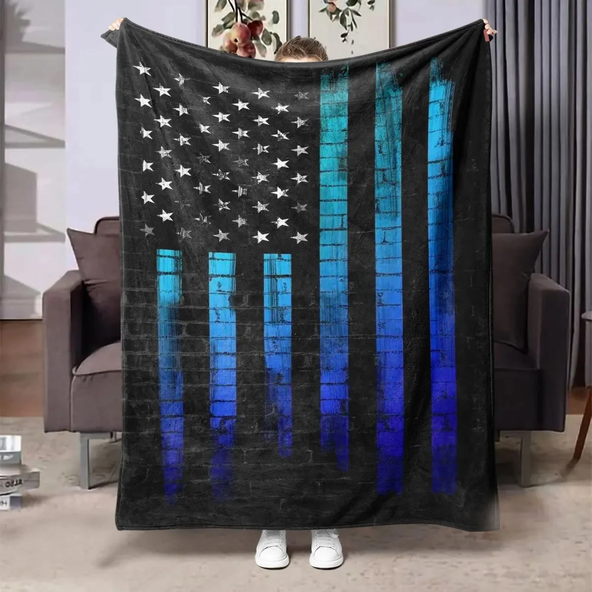 Commemorating Eagle, Liberty Bell, American Flag, Autumn and Winter, French Velvet Carpet