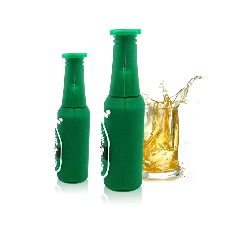 Clé USB créative en forme de bouteille de bière, support à mémoire de 4 Go 8 Go 16 Go 32 Go 64 Go 128 Go 256 Go