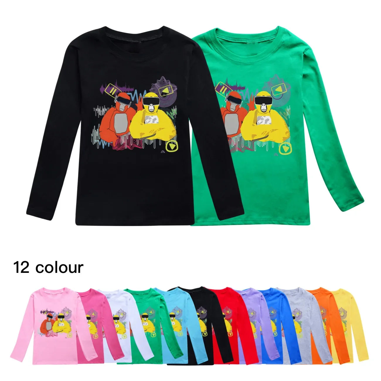 Newest Gorilla Tag Monkey T-Shirt Boys Girls 3D Print Casual O-Neck Long-Sleeved Kids T-Shirt Streetwear Autumn Tops Tees