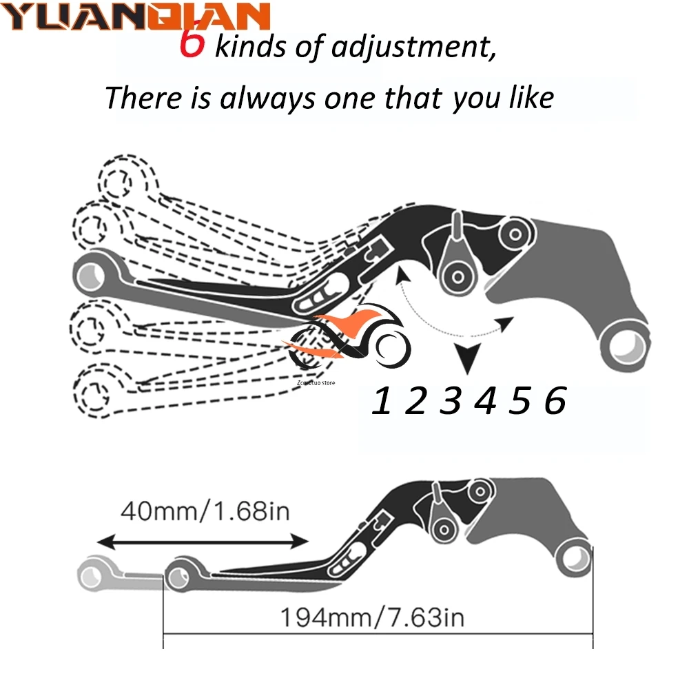 Per YAMAHA XT660X XT660 X 2004-2017 2016 2015 2014 203 2012 2011 2010 2009 2008 2007 2006 2005 Moto Leve Freno Frizione