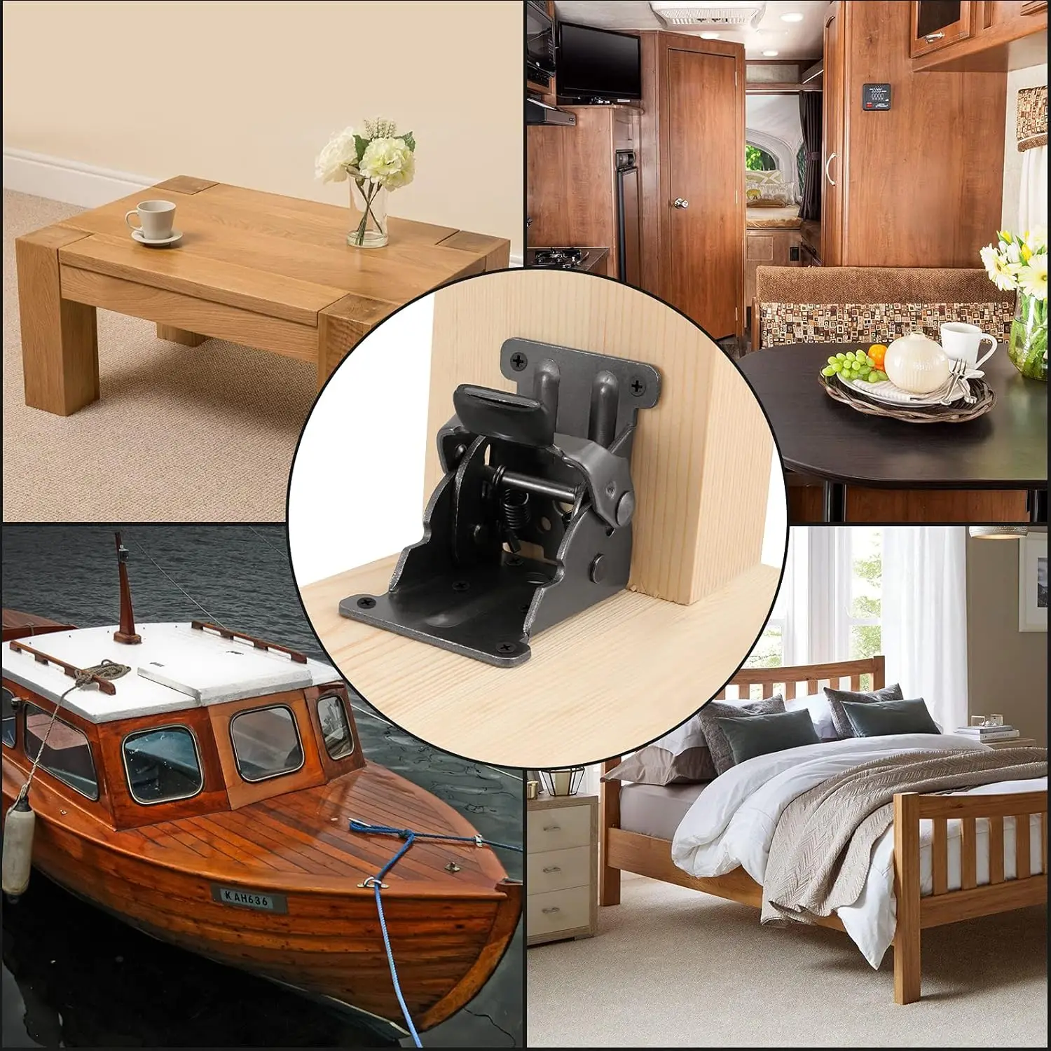 2/4/6 pcs Thickened Self Locking Folding Hinge Table Stool Folding Coffee Table Furniture Hinge Hardware Accessories with Screws