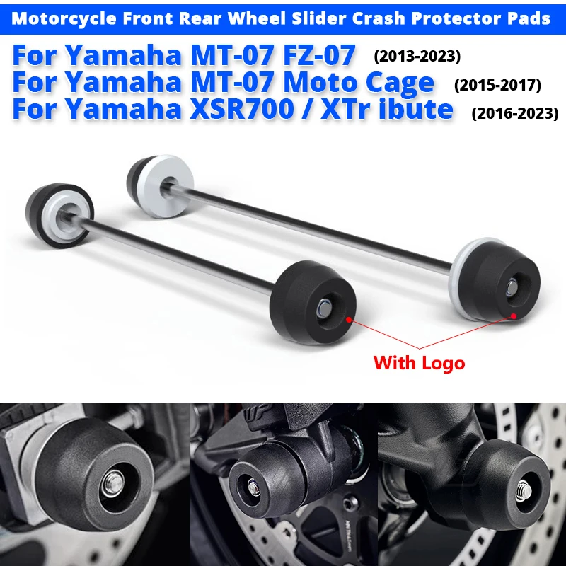 For Yamaha MT-07 FZ-07  MT-07 Moto Cage Yamaha XSR700  XSR700 XTr ibute 2013-2023 Spindle Front Rear Wheel Crash Protection