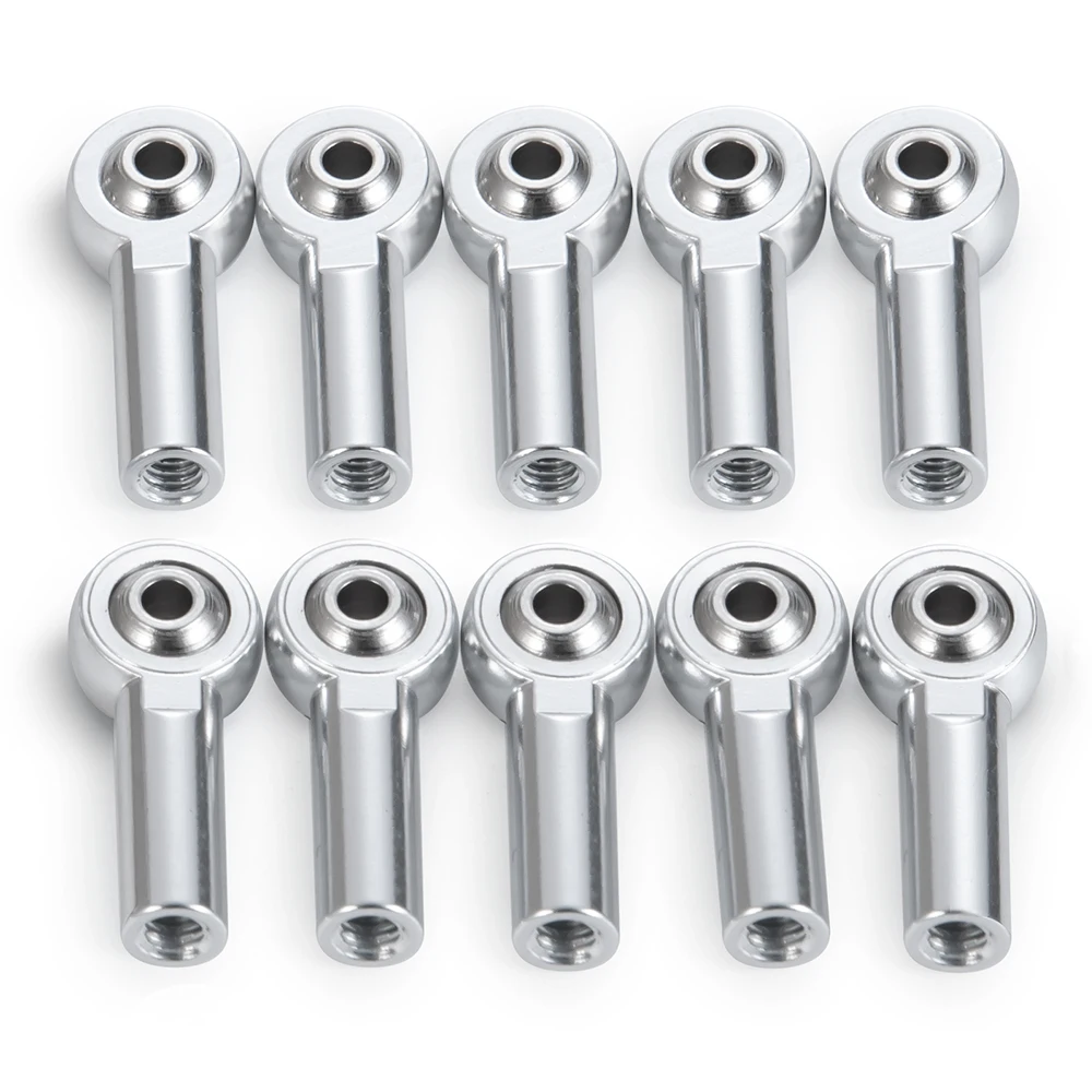 YEAHRUN 10Pcs Aluminum Alloy M4 Rod Ends Link Balls Head Linkage Joint for 1/10 Axial SCX10 RC Car Truck Buggy Upgrade Parts