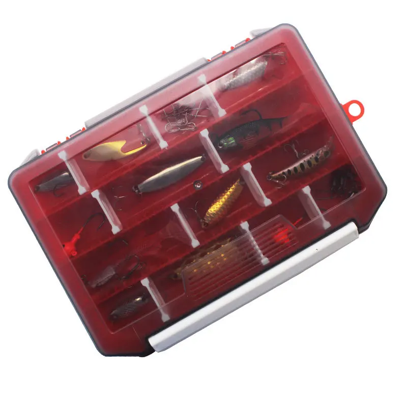 Six color single-layer inserted bait box, large four grid lure storage box, tool multifunctional fishing gear box