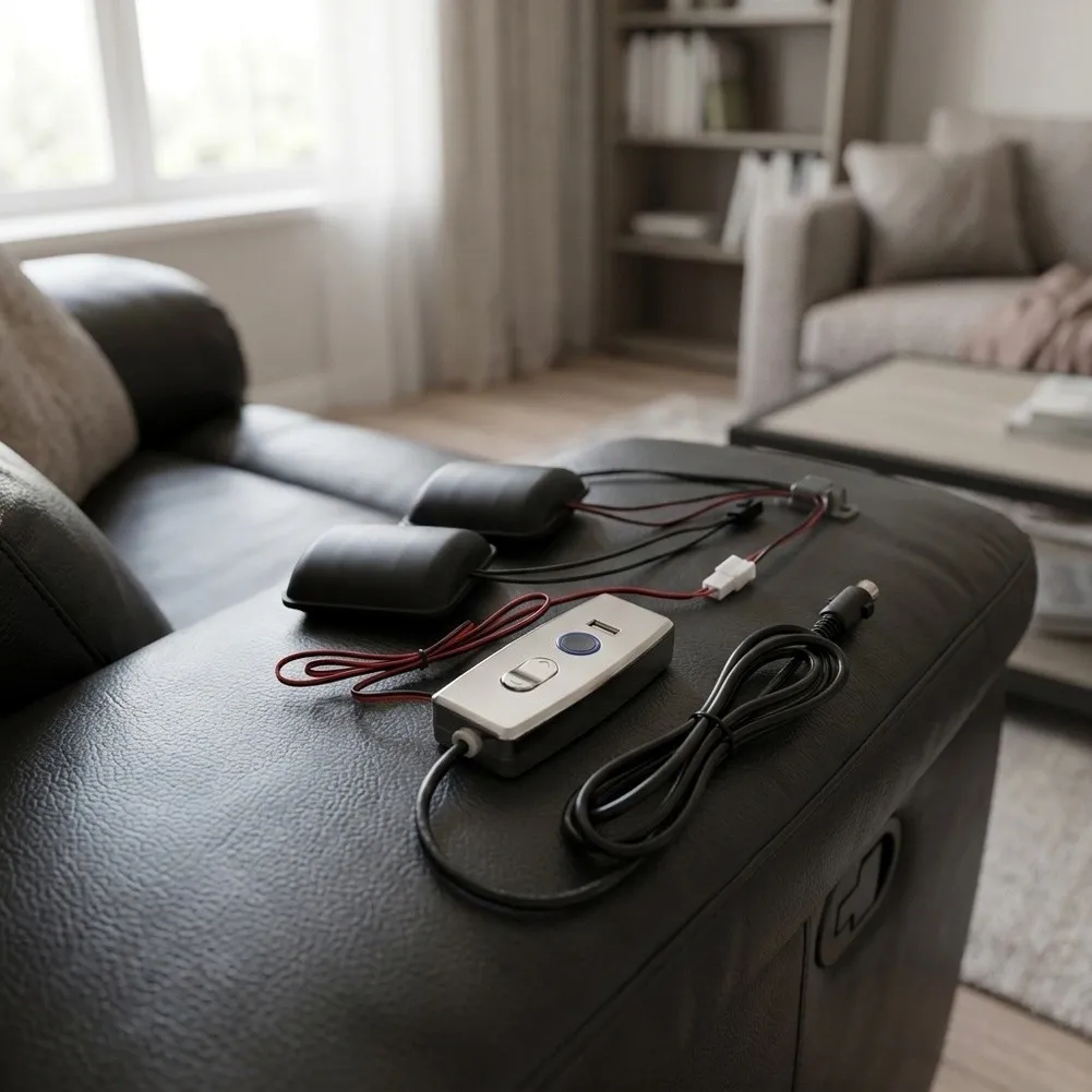 29V Controller for Electric Recliner Sofa with Built-in Vibration Function Compact Embedded Design 240 mm x 150 mm x 50 mm