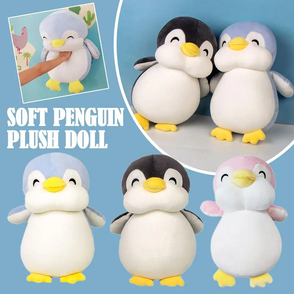 Pinguim Kawaii Brinquedos de pelúcia para crianças, boneca gorda de pelúcia, brinquedos adoráveis do bebê, meninas de Natal e aniversário, W8T3