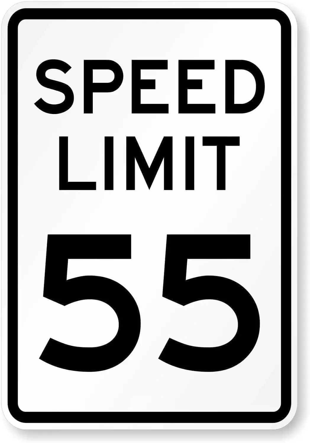 12 X 8 Inches Metal Tin Sign Speed Limit 55