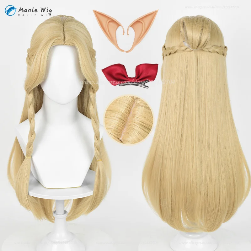 

Marcille Cosplay Wig Golden 70cm Long Braided Marcille Donato Wigs Anime Cosplay Heat Resistant Synthetic Hair + Wig Cap